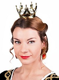 Mini corona regina di cuori oro
