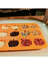 Mini pumpkins silicone mould for fruit gums and for baking 18-grid
