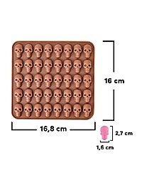 Mini skull silicone mould for fruit jellies 40-grid