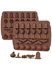 Mini symboles d'Halloween Moule en silicone pour gommes aux fruits et chocolat 30 fois