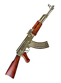 Mitraillette Kalashnikov AK47 doré Dekowaffe
