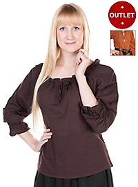 Mittelalterbluse mit langen Ärmeln - Edith