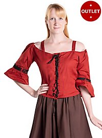 Mittelalterbluse schulterfrei - Prina, kurz