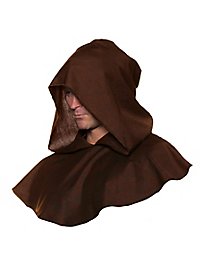 Monk hooded throw brown