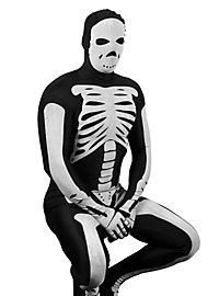 Morphsuit Skelett schwarz Ganzkörperkostüm