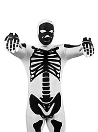 Morphsuit Skelett weiß Ganzkörperkostüm