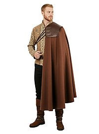 Musketér skulderkappe med tredobbelt snøring - Guillaume, brun