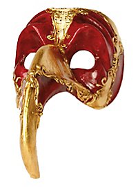 Naso Turco rosso oro - Venezianische Maske