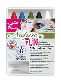 Natural cosmetics make-up pencils five colours