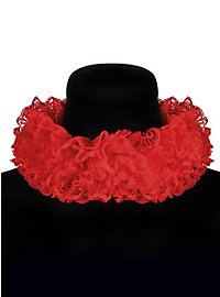Neck ruffle red