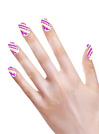 Neon Fingernails Stripes