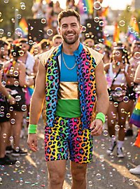 Neon-luipaardlook voor mannen