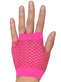 Net gloves 80s pink