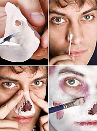 Nez de zombie Application en latex