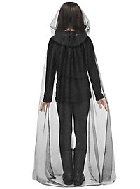 Night black glitter cape for kids