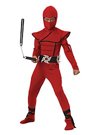 Ninja Fighter Costume for Kids, red