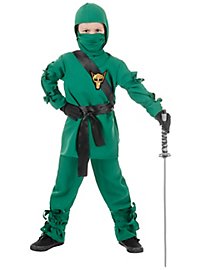 Ninja fighter kids costume green - maskworld.com