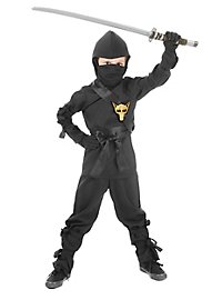 Ninja Kämpfer Kinderkostüm schwarz