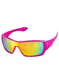 Occhiali da discoteca anni '80 rosa neon