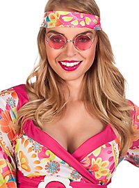 Occhiali hippie rosa