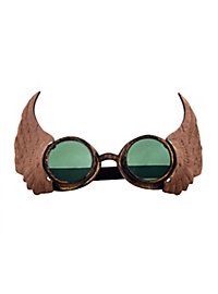 Occhiali steampunk Aviator verde