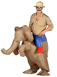 Olifant-rijder opblaasbaar kostuum