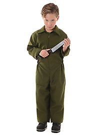 Olive green jumpsuit for children