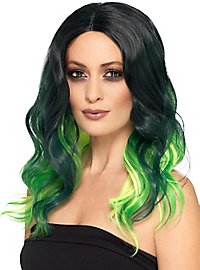 Ombré Hair synthetic hair wig green