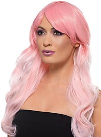 Ombre lange pruik roze-pink