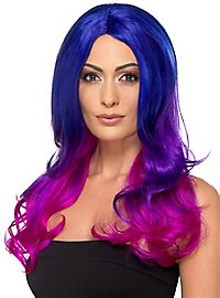 Ombre longhair wig blue-pink