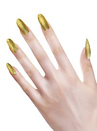 Ongles scintillants or