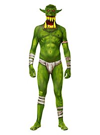 Orc with teeth morphsuit full body costume