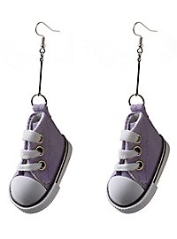 Orecchini con scarpe da ginnastica viola