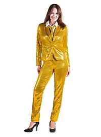 Pailletten Anzug für Damen gold