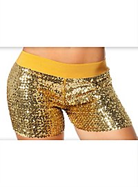 Pailletten Hotpants gold