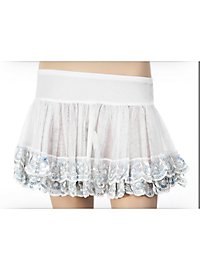 Pailletten Petticoat Wit-Zilver