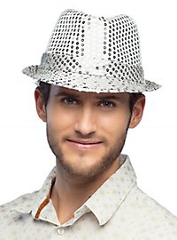 Paillettenhut silber