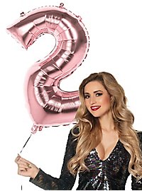 Palloncino in foil numero 2 oro rosa 86 cm