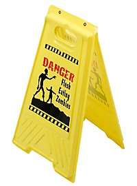 Panneau d'avertissement "Danger" Zombie Décoration d'Halloween