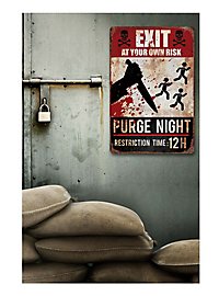 Panneau décoratif "Purge Night" d'Halloween