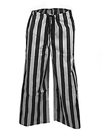 Pantalón De Pirata A Rayas Gris-Negro