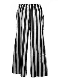 Pantalón De Pirata A Rayas Gris-Negro