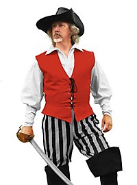 Pantalón De Pirata A Rayas Gris-Negro