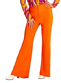 Pantalon femme années 70 orange