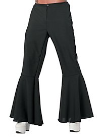 Pantalones De Campana Disco Para Hombres Negro