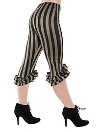 Pantaloni Capri con volant oliva