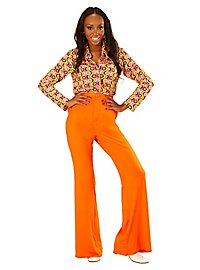 Pantaloni da donna anni '70 arancione