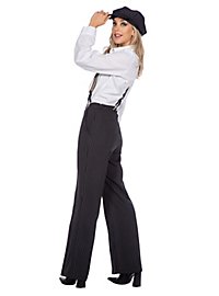 Pantaloni gessati anni '20 con cappuccio