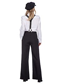 Pantaloni gessati anni '20 con cappuccio