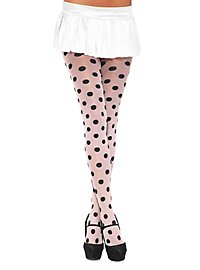 Pantyhose with Polka Dots white-black